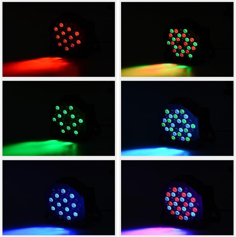 Litake DJ Par Lights, RGB 36 LED Stage Lights Sound Activated,Remote & DMX Controlled LED Uplights,7 Modes Uplighting for Dance Party Church Wedding Birthday Holiday Music Show-2 Pack - Image 3